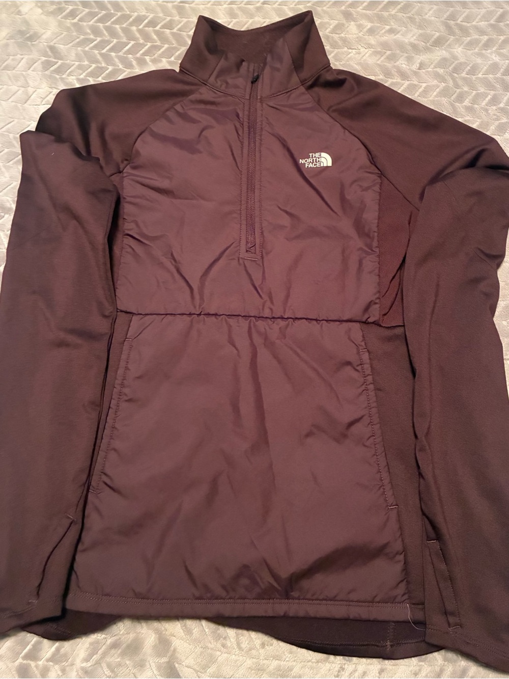 The North Face Women's Dark Brown Half-Zip Utility Jacket